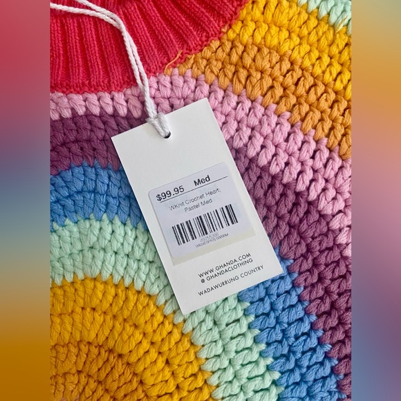 Crochet heart knit sweater!! 💘💘💘 - Picture 9 of 10